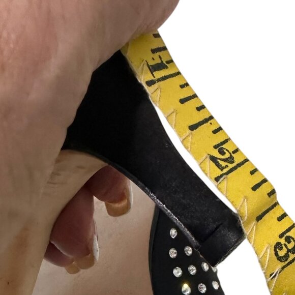 (11-245) Women's Sandal Tree Black & Rhinestone Dress Shoe Sz 7 - Picture 11 of 12